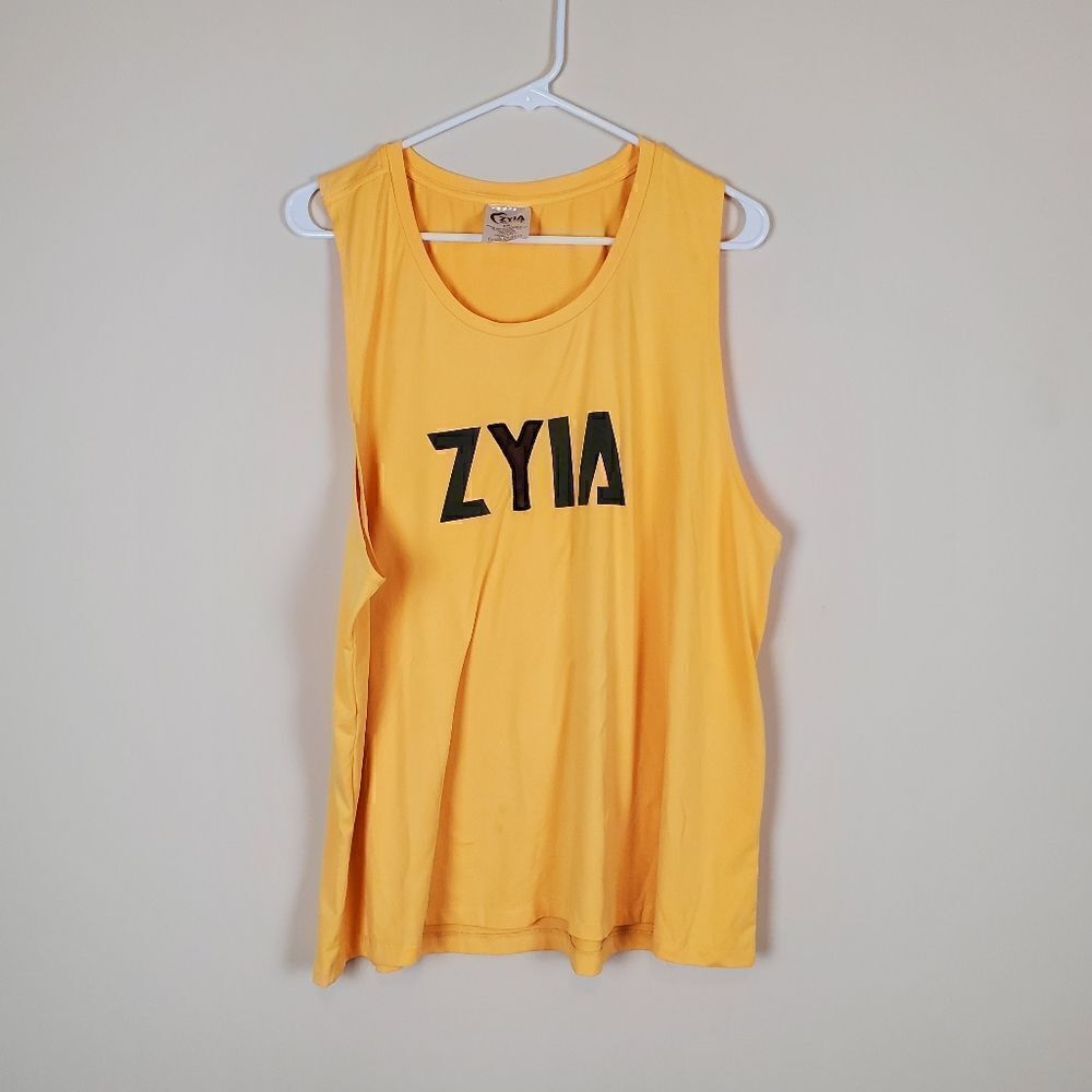 ZYIA Active Yellow Bengal Muscle Tank with Y in Mesh Size XXL
